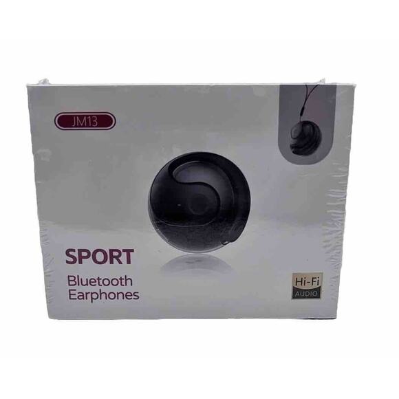 Open Ear Bluetooth 5.3 Ear Hook Sport Earbuds with Charging Case - Black - Picture 1 of 7